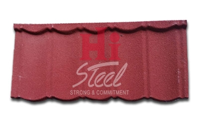 Genteng Metal Pasir Hi Roof 1 X 5 X 0.25 mm - Merah Hati - Mitra HI Steel